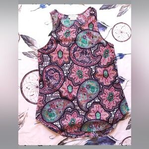 Van Heusen Multicolor Paisley Tank Top Size M